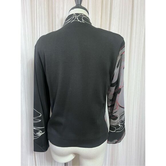 Caroline Rose Long Sleeve Abstract Knit Blazer Jacket Size XS - Picture 2 of 3